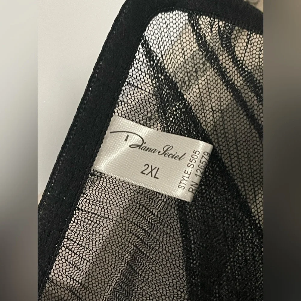 Elegant Black Sheer Chemise - Picture 8 of 9